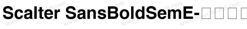 Scalter SansBoldSemE字体转换